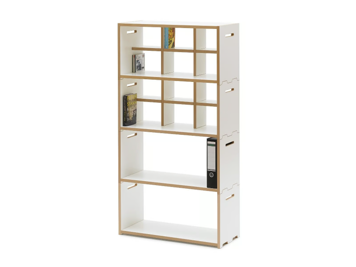 HOCHSTAPLER - Freestanding modular MDF shelving unit _ Tojo Möbel